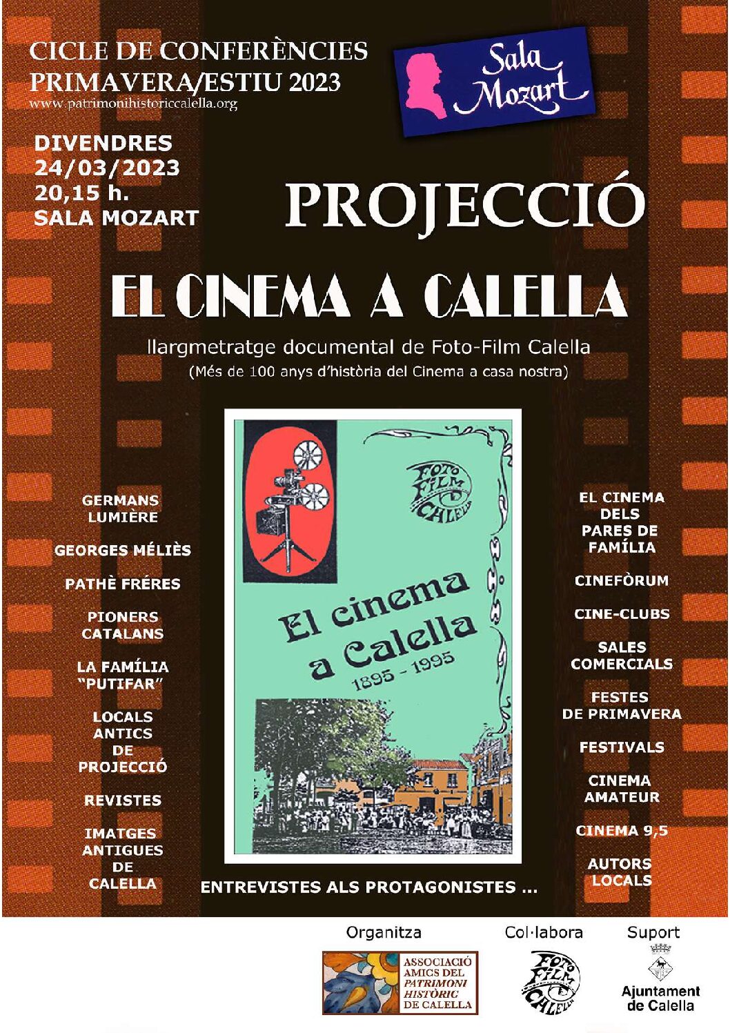 Projecció del llargmetratge organitzat per l’AAPHC: “EL CINEMA A CALELLA, un documental de Foto-Film Calella”